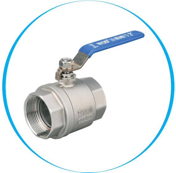 Кран шаровой WR-215 муфтовый AISI-316, 2PC, PN63, PTFE -30...+180 C