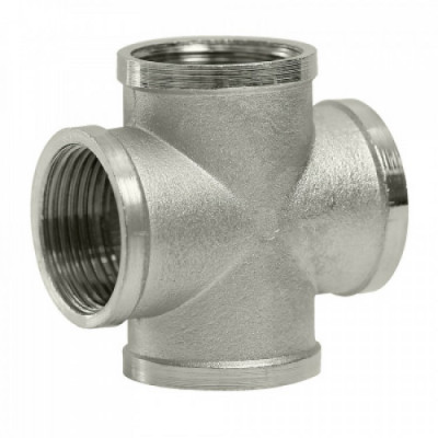 Крестовина нержавеющая резьбовая AISI 304/316 PN16 
