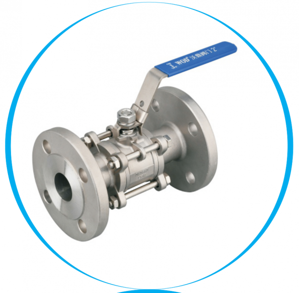 Кран шаровой WR-310 фланцевый AISI-304, 3PC, PN40, PTFE -30...+180 C 